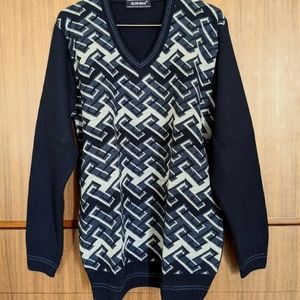 Geometric Print Men's Sweater